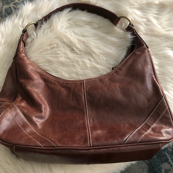 Wilson’s leather brown hobo style shoulder bag - Picture 2 of 8